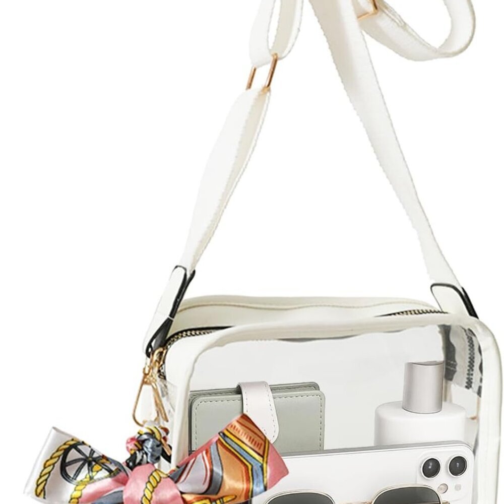 Stadium Approved Clear Crossbody Bag - Elegant 7x5.1 for Events & Concerts